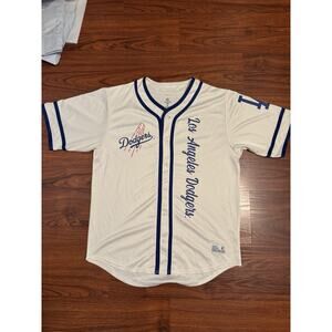 Los Angeles Dodgers MLB Dynasty White Jersey Size Large